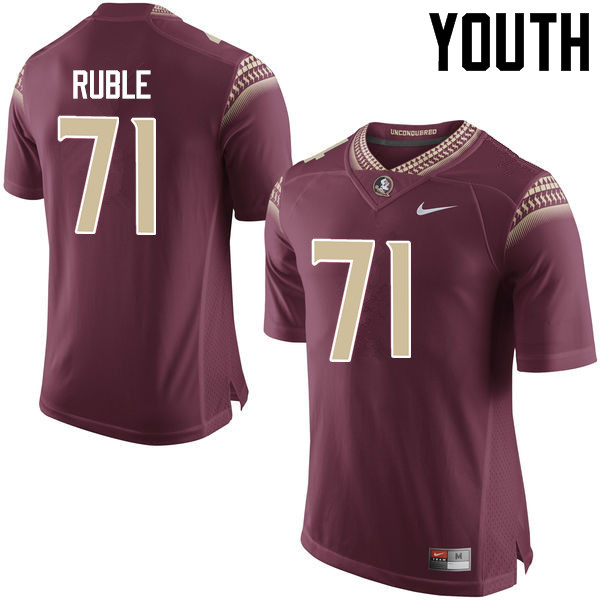 Youth #71 Brock Ruble Florida State Seminoles College Football Jerseys-Garnet